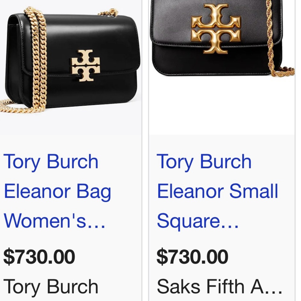 Tory Burch Eleanor Chain Convertible Shoulder Square Bag, Retails $730 - Picture 2 of 8